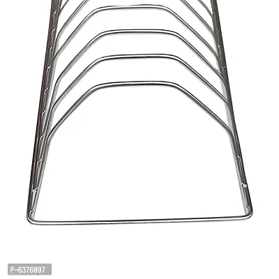 Useful Stainless Steel Cup Holder / Cup Stand And Plate Stand / Dish Rack Steel And Ladle Hook Rail / Wall Mounted Ladle Stand For Kitchen-thumb3