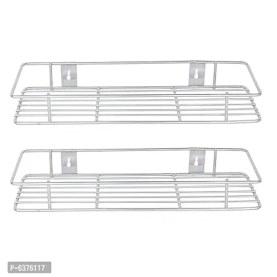 Useful Stainless Steel Detergent Rack Detergent Holder Bathroom Shelf Wall Mounted Rack 12X6 Inch Pack Of 2-thumb0