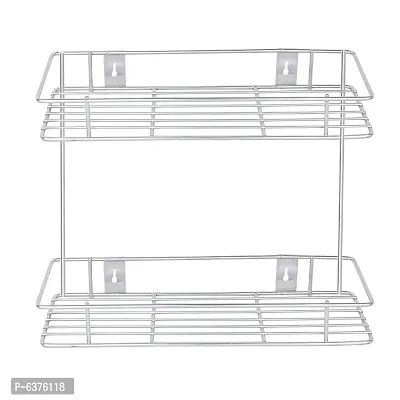 Useful Stainless Steel Detergent Rack Detergent Holder Bathroom Shelf Wall Mounted Rack 12X6X12 Inch-thumb0