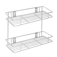 Useful Stainless Steel Detergent Rack Detergent Holder Bathroom Shelf Wall Mounted Rack 12X6X12 Inch-thumb3