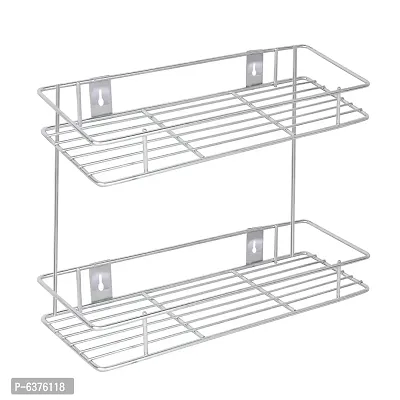 Useful Stainless Steel Detergent Rack Detergent Holder Bathroom Shelf Wall Mounted Rack 12X6X12 Inch-thumb4