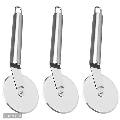 Oc9 Stainless Steel Wheel Pizza Cutter for Pizza (Pack of 3)