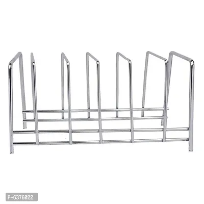 Useful Stainless Steel Plate Stand Dish Rack Steel For Kitchen Pack Of 2-thumb5