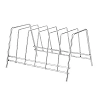 Useful Stainless Steel Plate Stand Dish Rack Steel For Kitchen Pack Of 2-thumb1