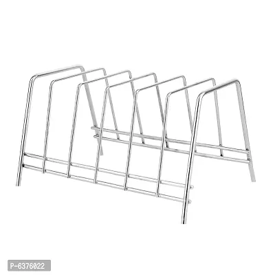 Useful Stainless Steel Plate Stand Dish Rack Steel For Kitchen Pack Of 2-thumb2