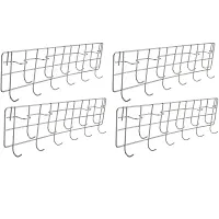 Useful Stainless Steel Plate Stand / Dish Rack Steel (Pack of 4) And Ladle Hook Rail / Wall Mounted Ladle Stand For Kitchen-thumb4