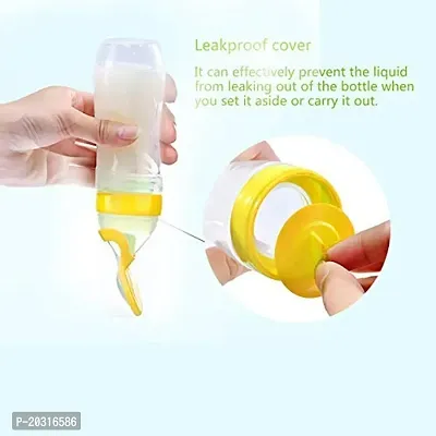 Smilynation Baby Spoon Feeding Bottle 90ml ( yellow colour)-thumb3