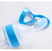 Smilynation Baby Silicone  Spoon Feeding Bottle 90ml(Blue)-thumb2