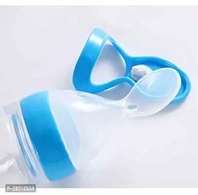 Smilynation Baby Silicone  Spoon Feeding Bottle 90ml(Blue)-thumb3