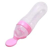 Smilynation Baby SIlicone  Spoon Feeding Bottle 90ml(Pink)-thumb2