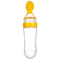 Smilynation Baby Silicone  Spoon Feeding Bottle-90ml(Yellow)-thumb3