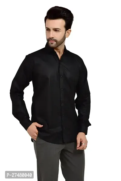 Cotton Solid Casual Shirts For Men-thumb0