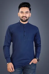 Classic Cotton Solid Kurta for Men-thumb1