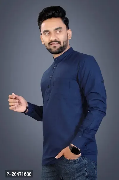 Classic Cotton Solid Kurta for Men-thumb3