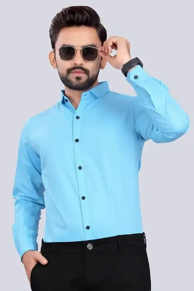 Stylish Men Blend Full Sleeve Regular Fit Casual Shirt