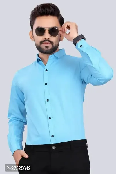 Trendy Cotton Blend Casual Shirts For Men-thumb0