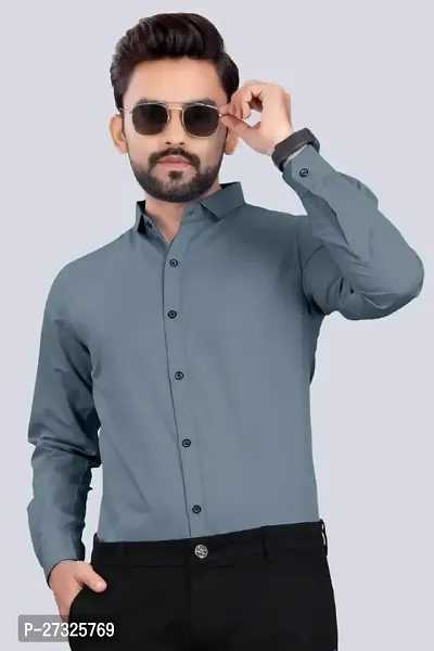 Trendy Cotton Blend Casual Shirts For Men-thumb0