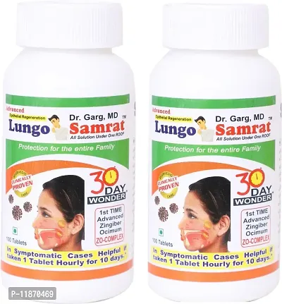 Sure Shot Herbals Adenoids/Tonsils/Throat Infection/Sinus - Dr. Gargs MD Lungo Samrat Tablets