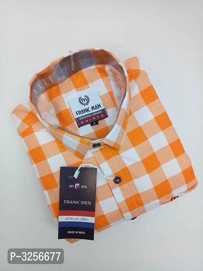 Multicoloured Cotton Checked Casual Shirts For Men-thumb0