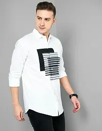 Reliable white Cotton Long Sleeves Casual Shirt For Men-thumb1