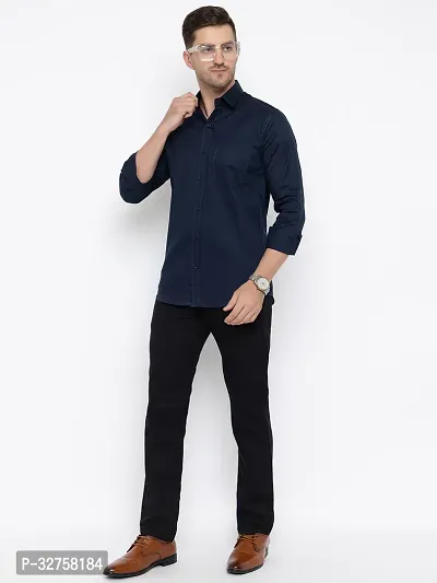 Reliable Cotton Solid Long Sleeves Casual Shirts For Men-thumb0