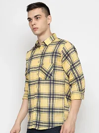 Reliable Yellow Cotton Long Sleeves Casual Shirt For Men-thumb1