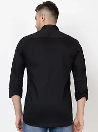 Reliable Black Cotton Long Sleeves Casual Shirt For Men-thumb2