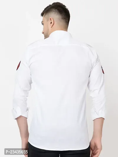 Reliable White Cotton Long Sleeves Casual Shirt For Men-thumb3