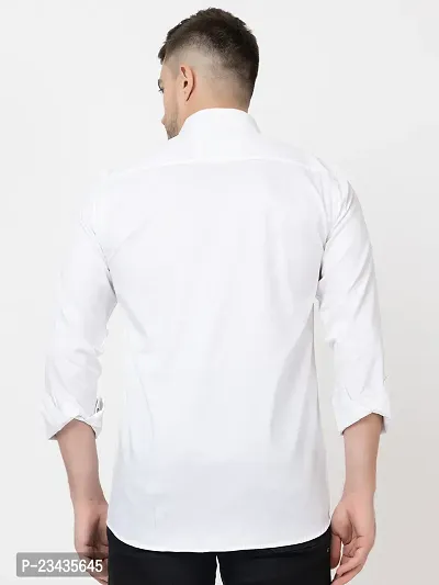 Reliable White Cotton Long Sleeves Casual Shirt For Men-thumb3