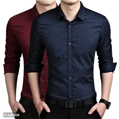 Multicoloured Cotton Printed Casual Shirts For Men