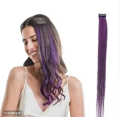 Trendy Purple Colour Hair Streak Extension
