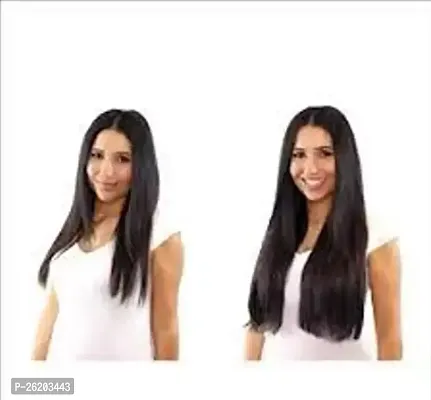 Brown Straight Hair Extension Synthetic Hair For Women