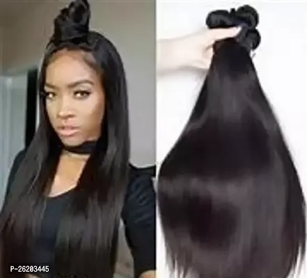 Black Straight Hair Extension Synthetic Hair For Women