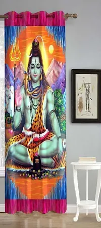 Trending Shivji curtain - Pack of 1 - 5 ft. Curtain - Shiv in meditation kailash - adiyogi curtain - Digital curtain- Pooja room Curtain