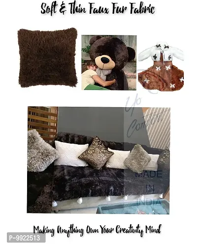 Yo Comfort Unstitched Fur Fabric. Use: Soft Toys, Cushions, Dresses, Jackets, Home Furnishing Etc.-thumb3
