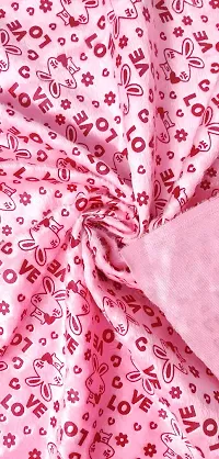 Yo Comfort Georgette Unstitched Graphic Love Print Faux Fur Fabric for Making Soft Toys, Cushions, Dresses, Jackets, Home Furnishing, Carpet, Tablecloths. (38x58 Inches, Sweet Baby Pink)-thumb3