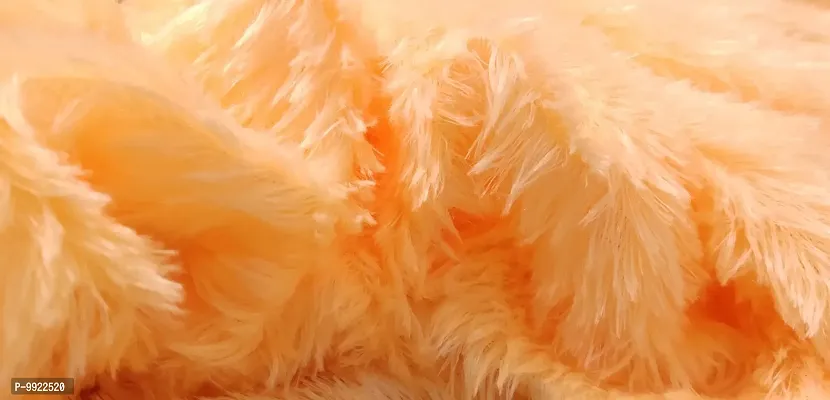 Yo Comfort Unstitched Fur Fabric. Use: Soft Toys, Cushions, Dresses, Jackets, Home Furnishing Etc. (2M, Light Peach)-thumb0