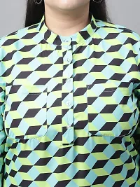 Flambeur Multicoloured Printed Women Regular Fit Shirt-thumb4