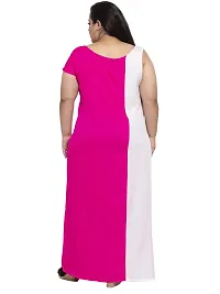 Flambeur Crepe Pink Fit  Flare Solid Dress for Women-thumb2