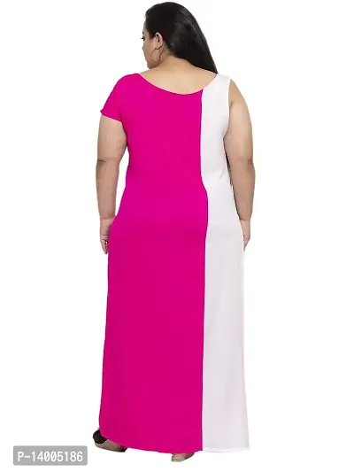 Flambeur Crepe Pink Fit  Flare Solid Dress for Women-thumb3