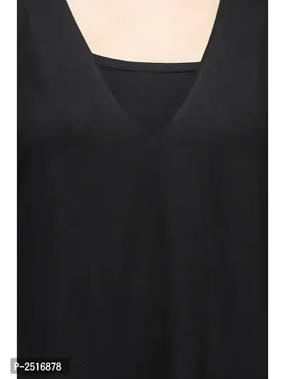 Black Colour  Regular Length Cotton Casual  Tops-thumb4