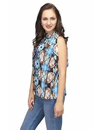 Multicoloured Colour  Regular Length Crepe Casual  Tops-thumb1