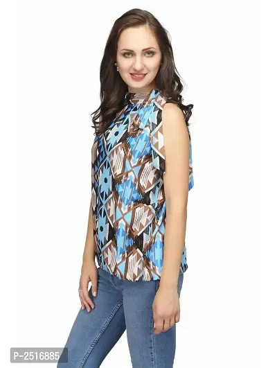 Multicoloured Colour  Regular Length Crepe Casual  Tops-thumb2