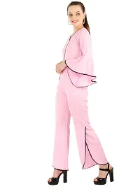 Women's Crepe Pink Casual Jumpsuit-thumb1