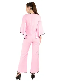 Women's Crepe Pink Casual Jumpsuit-thumb2