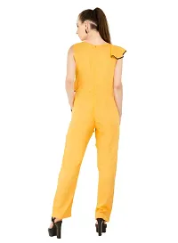 Women's Rayon Yellow Casual Jumpsuit-thumb2