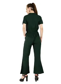Women's Crepe Green Casual Jumpsuit-thumb2