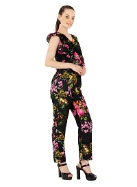 Women's Crepe Multicoloured Casual Jumpsuit-thumb1