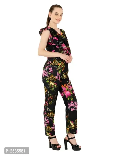 Women's Crepe Multicoloured Casual Jumpsuit-thumb2