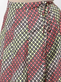 Stylish Multicoloured Crepe Printed Skirts For Women-thumb3